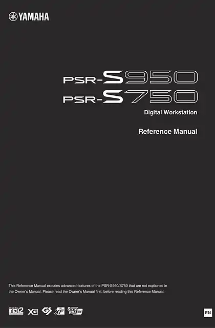 yamaha雅马哈PSR-S950_S750 Reference Manual